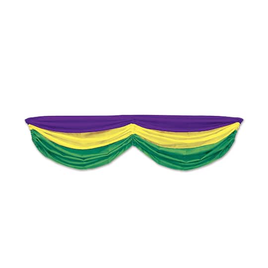 Mardi Gras Fabric Bunting Decoration by Windy City Novelties